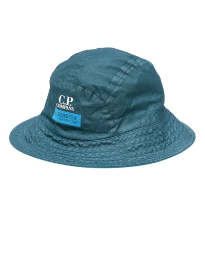 C.p. Company Logo-print Gore-tex Bucket Hat In Blue