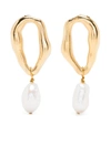 FORTE FORTE FORTE_FORTE STRASS SCULPTURE EARRINGS WITH PEARL 18K GOLD PLATED ACCESSORIES