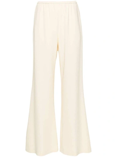 Forte Forte Forte_forte Stretch Crepe Cady Flared Pants Clothing In Nude & Neutrals