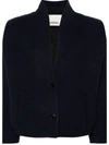 Isabel Marant Drogo Buttoned Wool Blend Jacket In Blue