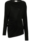 Khaite Ciro Long-sleeve Minidress In Black