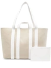 Lanvin Ballade East West Shopper Bags In 090 Beige Chine