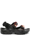 Lanvin Black X Suicoke Wave Curb Sandals In 10 Black
