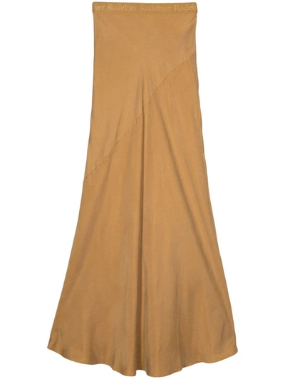 Rodebjer Twill Maxi Skirt In Brown