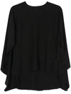 Rodebjer Cape-inspired Blouse In Black
