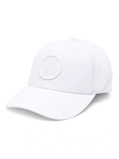 Stone Island Cap Embroidered Logo White