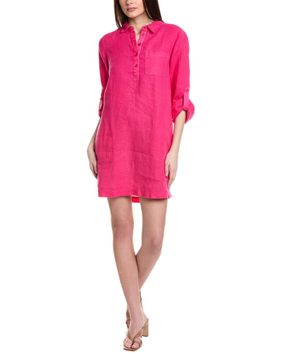 Michael Stars Eleanor Utility Linen Shirtdress In Pink