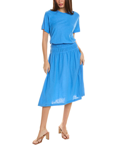 Nation Ltd Winslow Shirred T-shirt Dress In Blue