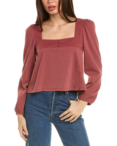 Nation Ltd Pascale Square Neck Top In Pink