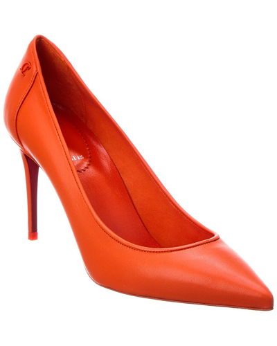 Christian Louboutin Sporty Kate 85 Leather Pump In Orange