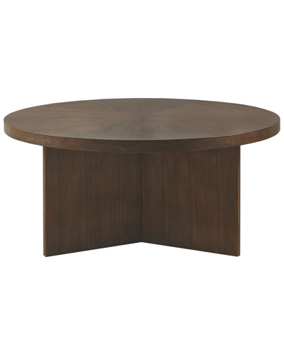 Martha Stewart Sadie Round Coffee Table In Brown