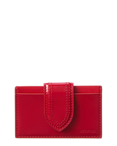 Jacquemus Le Porte Carte Bambino Patent Card Case In Red