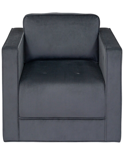 Martha Stewart Madrid 360 Degree Upholstered Swivel Chair In Grey