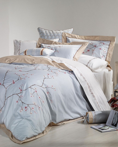 Melange Home Sakura Duvet Set In Blue
