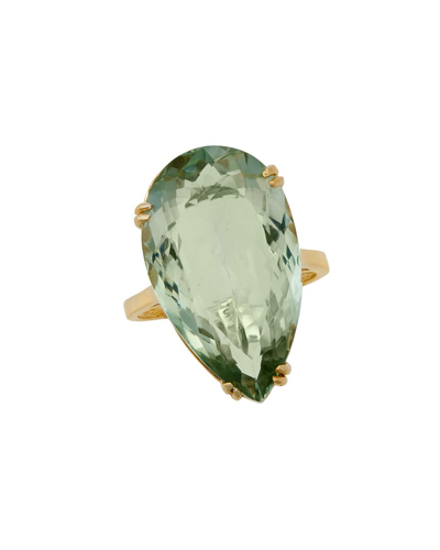 Savvy Cie 18k Vermeil Green Amethyst Ring