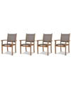 CURATED MAISON CURATED MAISON PERRIN STACKING TEAK OUTDOOR DINING ARMCHAIR