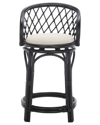 SAFAVIEH SAFAVIEH YUTA RATTAN COUNTER STOOL WITH CUSHION