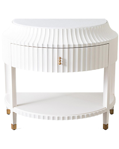 Global Views Ashley Childers For  Fountain Bedside Chest In White