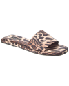 Natori Radial Printed Satin Slide Sandals In Brown