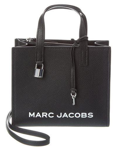 Marc Jacobs Grind Mini Leather Tote In Black