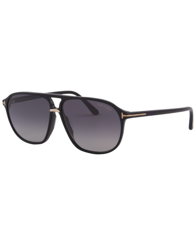 Tom Ford Men's Bruce 61mm Polarized Sunglasses In Black