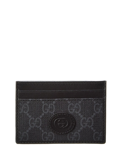 Gucci Gg Supreme Card Holder Male Black