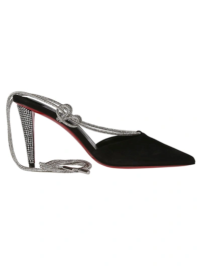 Christian Louboutin Astrid Lace Strass 85 In Black/cry/lin Black