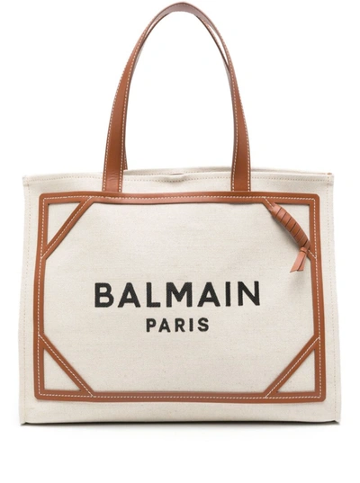 BALMAIN BALMAIN B-ARMY SHOPPER MEDIUM-CANVAS&AMP;LOGO