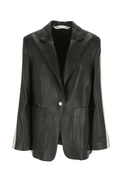 Palm Angels Women's Leather Track Blazer In Black
