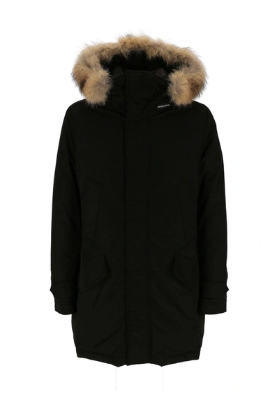 Woolrich Architect Stretched Parka In Black
