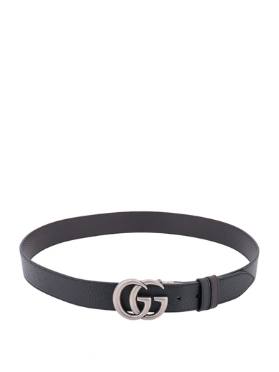 Gucci Gg Marmont Belt In Black