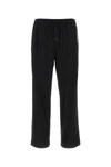Saint Laurent Black Satin Joggers In Default Title