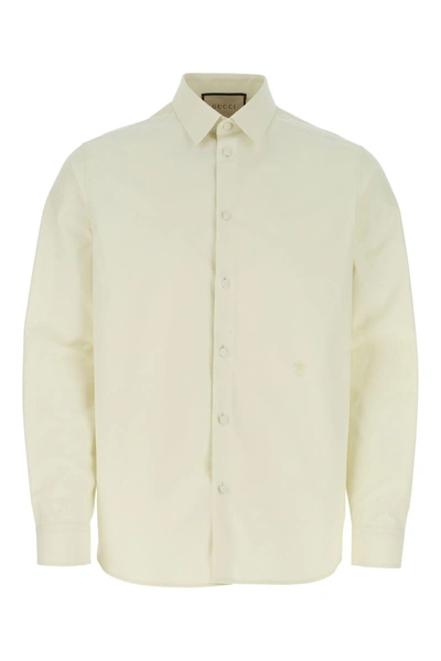 Gucci Ivory Poplin Shirt In Default Title