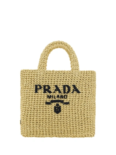 Prada Natural Raffia Handbag Women In Default Title