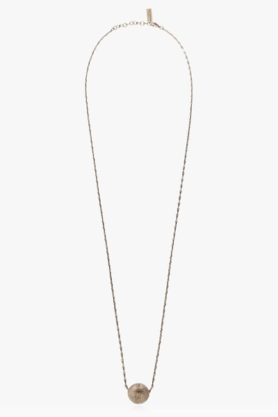 Saint Laurent Spherical Charm Necklace In Default Title