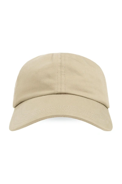 Burberry Ekd Logo Embroidered Baseball Cap In Beige