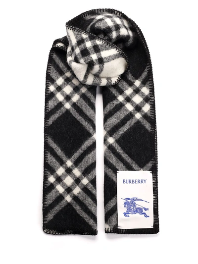 Burberry Giant Check Wool Scarf In Multicolor