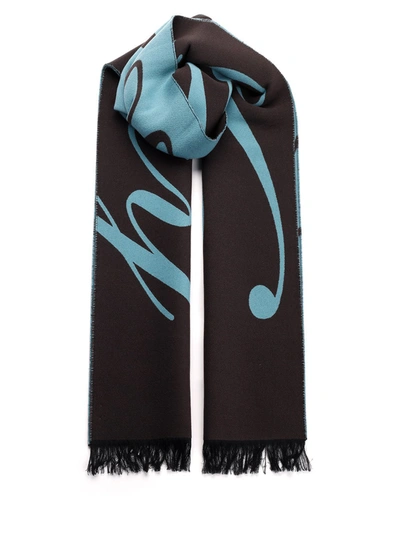 Burberry Wool And Silk Scarf In Multicolor