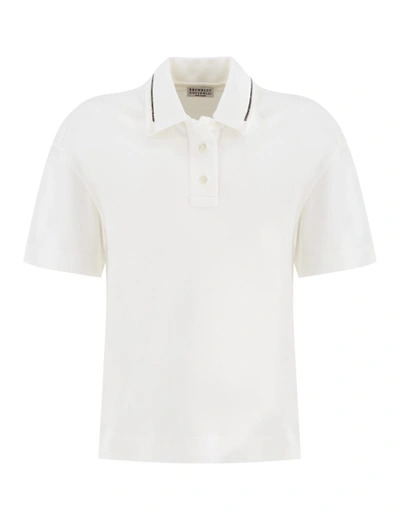 Brunello Cucinelli Polo In Off White