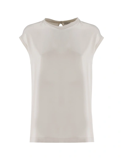 Brunello Cucinelli Top In Warm White