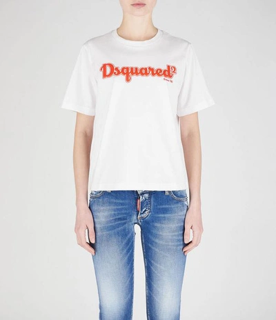 Dsquared2 Woman T-shirt White Size M Cotton