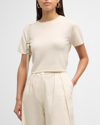 Sablyn Charleston Short-sleeve Cashmere Sweater In Gardenia