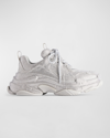 Balenciaga Triple S Embellished Sneakers In 1100 Crystal