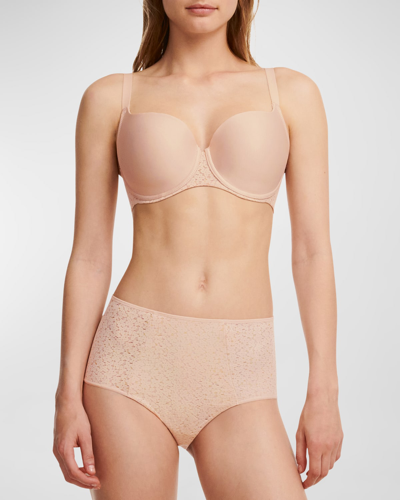 Chantelle Norah Underwire Lace T-shirt Bra In Golden Beige