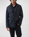 Rodd & Gunn Men's Mayfair Traveller Concealed-zip Blazer In Midnight