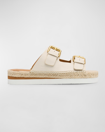 See By Chloé Glyn Dual-buckle Espadrille Sandals In Natural