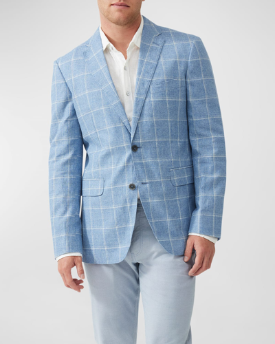 Rodd & Gunn Men's Mayfield Park Checked Two-button Slim-fit Sport Coat In Zenith