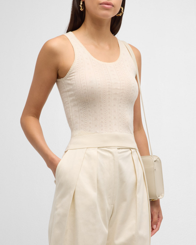 Sablyn Gene Pointelle Tank Top In Gardenia