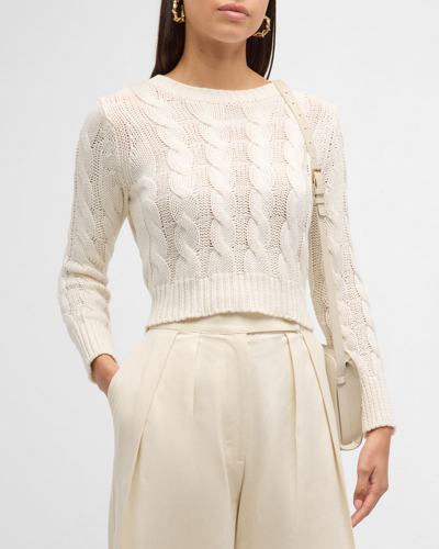 Sablyn Sydney Cable-knit Jumper In Gardenia