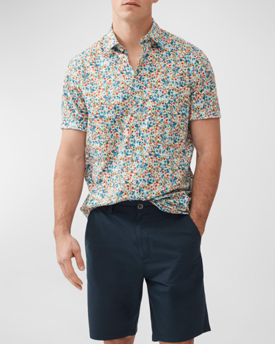 Rodd & Gunn Men's The Forks Cotton Ditsy Floral Short-sleeve Shirt In Botanical